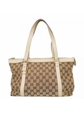 Gucci Handbag GG Canvas Abbey Brown Gold